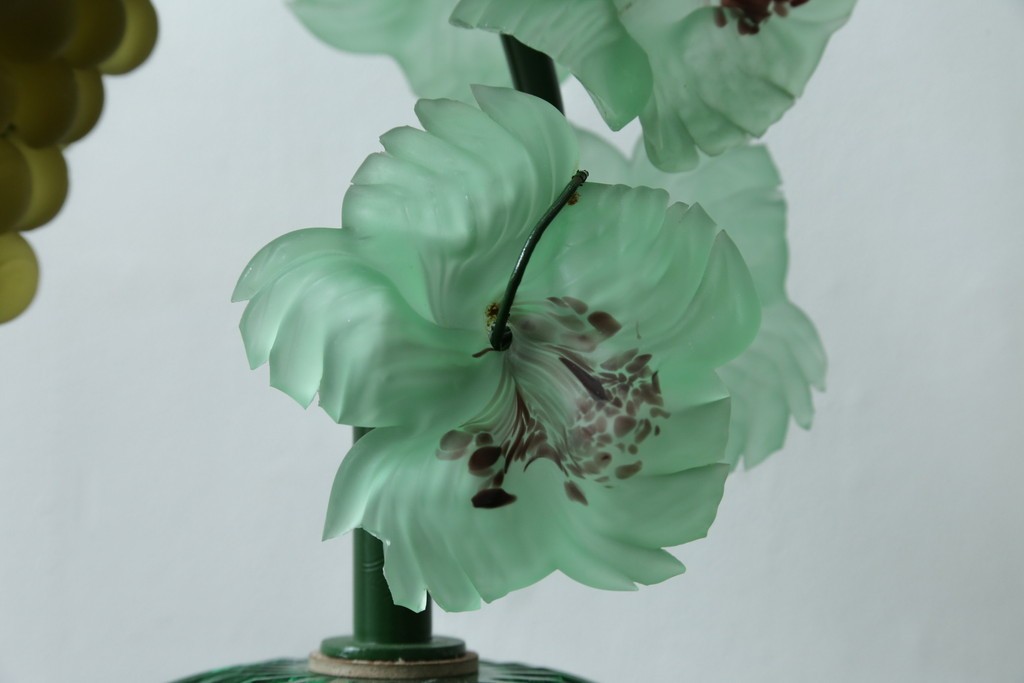 中古　美品!!　イタリア　トーソー社(TOSO CESARE)　ムラーノガラス(MURANO)　ブドウ(葡萄、ぶどう)　1灯　空間のアクセントになるテーブルスタンド　(R-079964)