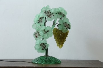 中古　美品!!　イタリア　トーソー社(TOSO CESARE)　ムラーノガラス(MURANO)　ブドウ(葡萄、ぶどう)　1灯　空間のアクセントになるテーブルスタンド　(R-079964)