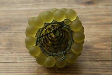 中古　美品!!　イタリア　トーソー社(TOSO CESARE)　ムラーノガラス(MURANO)　ブドウ(葡萄、ぶどう)　1灯　空間のアクセントになるテーブルスタンド　(R-079964)