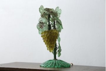 中古　美品!!　イタリア　トーソー社(TOSO CESARE)　ムラーノガラス(MURANO)　ブドウ(葡萄、ぶどう)　1灯　空間のアクセントになるテーブルスタンド(テーブルライト、卓上ランプ、ベネチアングラス、ムラノガラス)(R-079964)