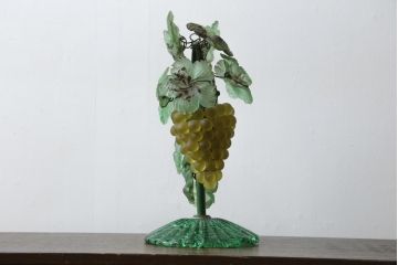 中古　美品!!　イタリア　トーソー社(TOSO CESARE)　ムラーノガラス(MURANO)　ブドウ(葡萄、ぶどう)　1灯　空間のアクセントになるテーブルスタンド(テーブルライト、卓上ランプ、ベネチアングラス、ムラノガラス)(R-079964)
