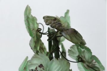中古　美品!!　イタリア　トーソー社(TOSO CESARE)　ムラーノガラス(MURANO)　ブドウ(葡萄、ぶどう)　1灯　空間のアクセントになるテーブルスタンド(テーブルライト、卓上ランプ、ベネチアングラス、ムラノガラス)(R-079964)