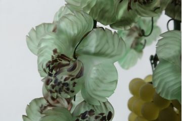 中古　美品!!　イタリア　トーソー社(TOSO CESARE)　ムラーノガラス(MURANO)　ブドウ(葡萄、ぶどう)　1灯　空間のアクセントになるテーブルスタンド(テーブルライト、卓上ランプ、ベネチアングラス、ムラノガラス)(R-079964)