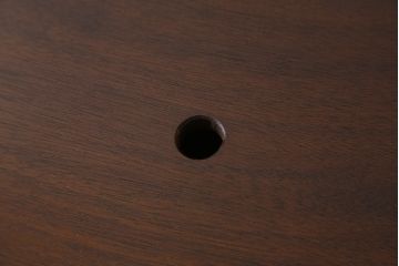 中古　星野民芸(星野民藝)　桜材　2way　個性的なデザインが存在感を放つ八角炉とサイドテーブルのセット(囲炉裏テーブル、木製火鉢、2人掛け、4人掛け、ダイニングテーブル、食卓、カフェテーブル、コーヒーテーブル、バラ売り可能)(R-079969)
