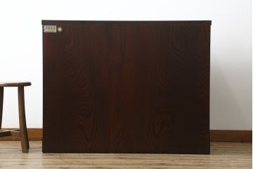 中古　美品　岩谷堂箪笥　漆塗り　力強い杢目と存在感のある金具が魅力的な衣装箪笥(和たんす、整理タンス、収納箪笥、引き出し、サイドチェスト)(R-079970)