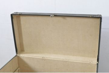 フランスアンティーク　Paul Romand PARIS　大振りサイズ!!　ヴィンテージスタイルのお部屋づくりにもってこいの男前な船トランク(舟トランク、ブランケットボックス、トランクテーブル、センターテーブル、サイドテーブル、ディスプレイ雑貨、収納箱、店舗什器)(R-079972)