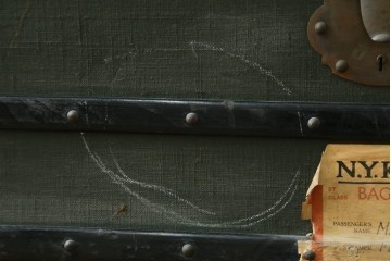 フランスアンティーク　Paul Romand PARIS　大振りサイズ!!　ヴィンテージスタイルのお部屋づくりにもってこいの男前な船トランク　(R-079972)