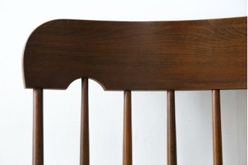 和製ビンテージ　飛騨高山　柏木工(カシワ木工、KASHIWA)　木のぬくもりを感じるロッキングチェア(アームチェア、板座チェア、揺り椅子、いす、イス、ヴィンテージ)(R-079981)
