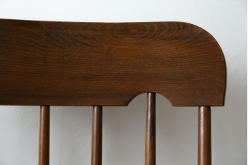 和製ビンテージ　飛騨高山　柏木工(カシワ木工、KASHIWA)　木のぬくもりを感じるロッキングチェア(アームチェア、板座チェア、揺り椅子、いす、イス、ヴィンテージ)(R-079981)