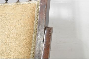 イギリスアンティーク　花のデザインがアクセントのロッキングチェア(揺り椅子、イス、英国)(R-079982)