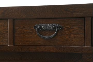 中古　高級　銘木　鉄刀木(タガヤサン)　総無垢(ムク)材　和モダンテイストのお部屋づくりに取り入れたい水屋箪笥サイドボード(収納棚、戸棚、食器棚、カップボード、サイドキャビネット)(R-079989)