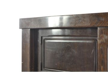 中古　高級　銘木　鉄刀木(タガヤサン)　総無垢(ムク)材　和モダンテイストのお部屋づくりに取り入れたい水屋箪笥(収納棚、戸棚、食器棚、カップボード、キャビネット)(R-079990)