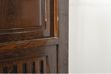 中古　高級　銘木　鉄刀木(タガヤサン)　総無垢(ムク)材　和モダンテイストのお部屋づくりに取り入れたい水屋箪笥(収納棚、戸棚、食器棚、カップボード、キャビネット)(R-079990)