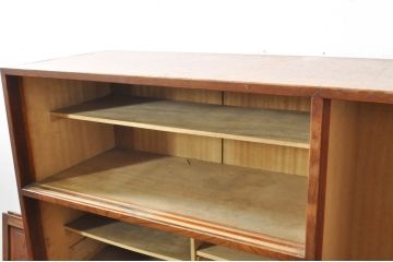 和製アンティーク　前面欅(ケヤキ)材　上質な作りの大振りな下駄箱(シューズボックス、靴箱、収納棚、戸棚、キャビネット、玄関収納)(R-079995)