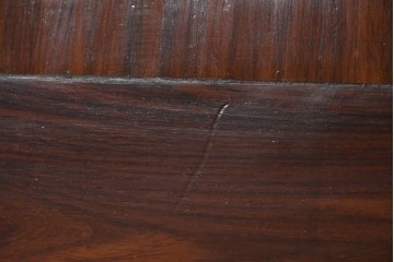 和製アンティーク　希少な古作造り!!　総紫檀(シタン)材　凝った意匠が目を惹く重厚な座卓　(R-079998)