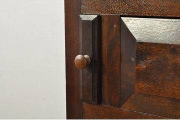 和製ビンテージ　美品　国産民芸家具　落ち着いた佇まいが魅力的な作りの良い幅狭ライティングビューロー(ビューロー、ワークデスク、簿記机、在宅用、在宅ワーク用、ヴィンテージ)(R-080002)