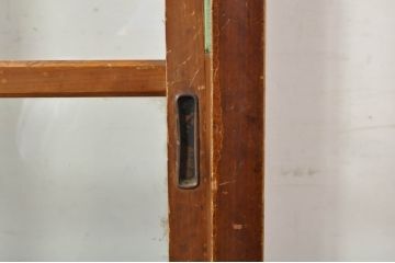 和製アンティーク　タバコ屋のレトロな雰囲気の薄型ガラスケース(キャビネット、Gケース、コレクションケース、ディスプレイケース、ショーケース、飾り棚、陳列棚、店舗什器)(R-080012)