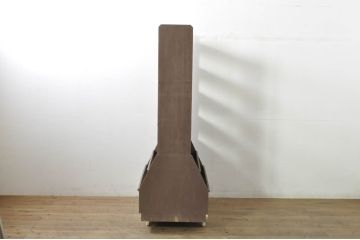 和製ビンテージ　古い本屋の両面陳列棚(ブックラック、本棚、書棚、ブックシェルフ、収納棚、飾り棚、ディスプレイラック、店舗什器、ヴィンテージ)(R-080015)