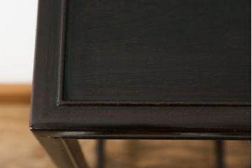 アンティーク　希少な古作造り　総紫檀(シタン)材　洗練されたデザインが飾るものを引き立たせる花台(中国?、飾り台、サイドテーブル、フラワースタンド、ディスプレイ台、店舗什器)(R-080017)