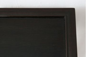 アンティーク　希少な古作造り　総紫檀(シタン)材　洗練されたデザインが飾るものを引き立たせる花台(中国?、飾り台、サイドテーブル、フラワースタンド、ディスプレイ台、店舗什器)(R-080017)
