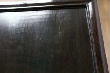 アンティーク　希少な古作造り　総紫檀(シタン)材　洗練されたデザインが飾るものを引き立たせる花台(中国?、飾り台、サイドテーブル、フラワースタンド、ディスプレイ台、店舗什器)(R-080017)