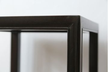 アンティーク　希少な古作造り　総紫檀(シタン)材　洗練されたデザインが飾るものを引き立たせる花台(中国?、飾り台、サイドテーブル、フラワースタンド、ディスプレイ台、店舗什器)(R-080017)