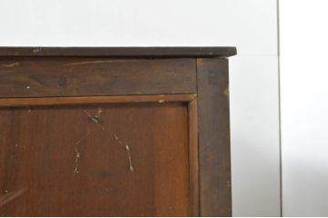 和製アンティーク　希少!!　幅2580mmの特大サイズ!　使い込まれた風合いが歴史を感じる引き出し付きカウンターテーブル(作業台、平机、ワークデスク、在宅用、在宅ワーク用、店舗什器)(R-080031)