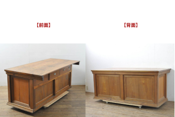 和製アンティーク　大正ロマン　激レア!!　日本製アンティークでは珍しいモールディング装飾入りのカウンターキャビネット　(R-080032)