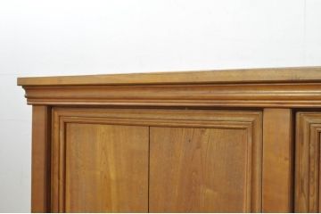 和製アンティーク　激レア!!　日本製では極めて珍しいデザイン!!　大正ロマン　落ち着いた木の色味の洋風カウンターテーブル(作業台、デスク、サイドキャビネット、キッチンカウンター、収納棚)(R-080032)