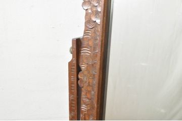 中古　美品　軽井沢彫り　細部まで施された彫刻や透かし彫りが美しい鏡台(ドレッサー、姿見、ミラー)(R-080036)
