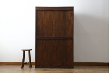 中古　美品　軽井沢彫り　細やかな彫り込みが目を引く下駄箱(シューズボックス、収納棚、戸棚、靴箱、玄関収納)(R-080038)