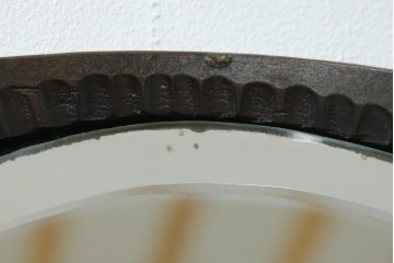 中古　美品!!　軽井沢彫り　細やかな桜の彫刻が美しい鏡台　(R-080041)