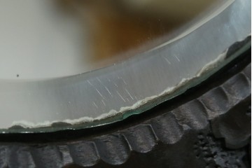 中古　美品!!　軽井沢彫り　細やかな桜の彫刻が美しい鏡台　(R-080041)