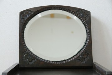 中古　美品!!　軽井沢彫り　細やかな桜の彫刻が美しい鏡台　(R-080041)