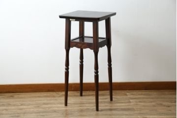 中古　美品　民芸家具　希少モデル　クラシカルなデザインがおしゃれな花台(サイドテーブル、コンソールテーブル、飾り台)(R-080048)