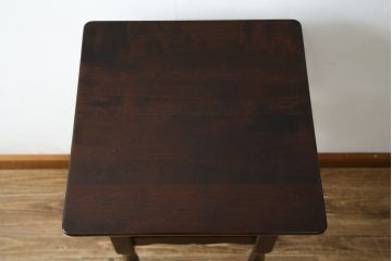 中古　美品　民芸家具　希少モデル　クラシカルなデザインがおしゃれな花台(サイドテーブル、コンソールテーブル、飾り台)(R-080048)