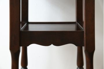 中古　美品　民芸家具　希少モデル　クラシカルなデザインがおしゃれな花台(サイドテーブル、コンソールテーブル、飾り台)(R-080048)