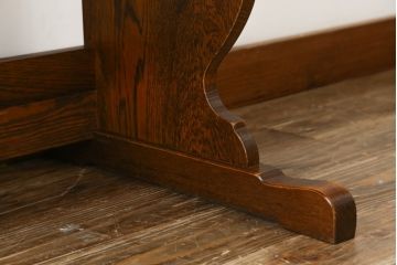 中古　ブランド家具　希少な廃番品!!　三越家具　Brugge(ブルージュ)　温かみのあるデザインが魅力の小振りなデスク(机、ワークデスク、在宅用、簿記机、引き出し)(R-080049)
