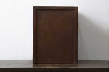 中古　美品!!　民芸家具　日光彫り　大胆に施された花の彫りが美しい小引き出し(卓上収納、小物収納)(R-080051)