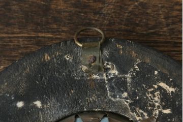 フランスアンティーク　オーバル　シンプルなミラー2点セット(壁掛け、吊るし鏡、ウォールミラー、鏡)(R-080055)