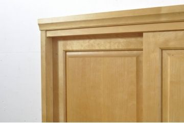 中古　希少カラー　北海道民芸家具　明るい木色がすっきりとした印象の下駄箱(収納棚、戸棚、靴箱、下足入れ、くつ箱、シューズボックス)(R-080059)