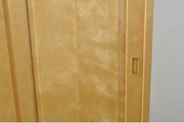 中古　希少カラー　北海道民芸家具　明るい木色がすっきりとした印象の下駄箱(収納棚、戸棚、靴箱、下足入れ、くつ箱、シューズボックス)(R-080059)