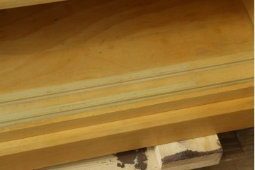 中古　希少カラー　北海道民芸家具　明るい木色がすっきりとした印象の下駄箱　(R-080059)
