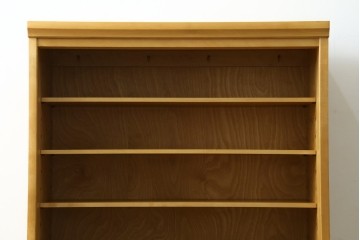 中古　希少カラー　北海道民芸家具　明るい木色がすっきりとした印象の下駄箱　(R-080059)