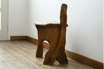 和製ビンテージ　総桐(キリ)材　ほっこりとするような木の味わいが魅力的な民芸スツール　(R-080062)