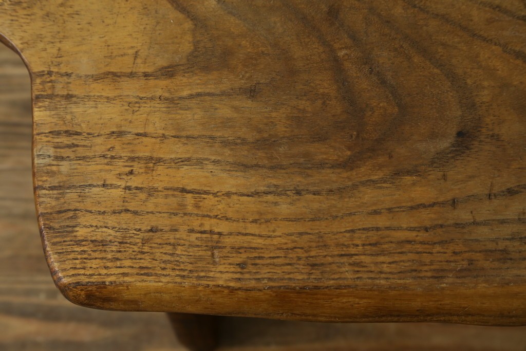 和製ビンテージ　総桐(キリ)材　ほっこりとするような木の味わいが魅力的な民芸スツール　(R-080062)