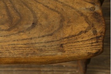 和製ビンテージ　総桐(キリ)材　ほっこりとするような木の味わいが魅力的な民芸スツール　(R-080062)