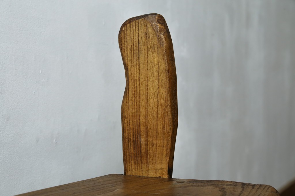 和製ビンテージ　総桐(キリ)材　ほっこりとするような木の味わいが魅力的な民芸スツール　(R-080062)