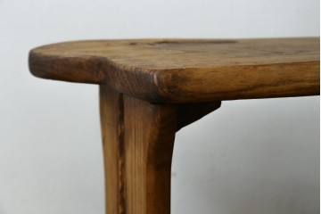 和製ビンテージ　総桐(キリ)材　ほっこりとするような木の味わいが魅力的な民芸スツール　(R-080062)