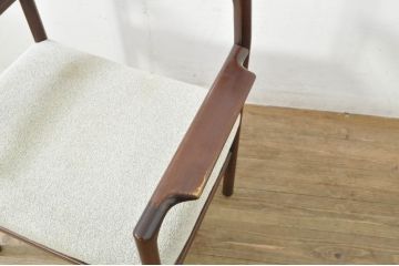 和製ビンテージ　希少な廃番品!!　CONDE HOUSE(カンディハウス)　ゴルファーシリーズ　北欧風のおしゃれなデザインが素敵なアームチェア(ダイニングチェア、イス、椅子、ヴィンテージ)(R-080063)